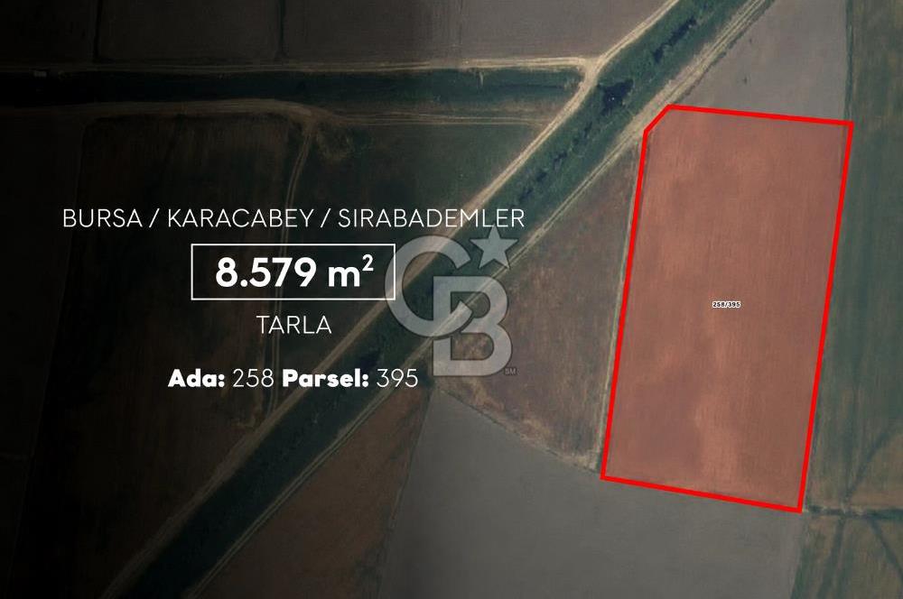 CB AMBIANCE'DAN KARACABEY/SIRABADEMLER'DE 8.579 m² TARLA