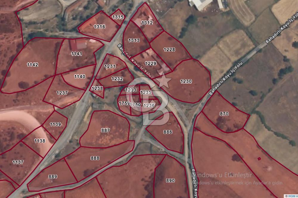 ÇANAKKALE/ÇAN/BAHADIRLI KÖYÜ 410 m² KÖY İÇİ İMARLI SATILIK ARSA