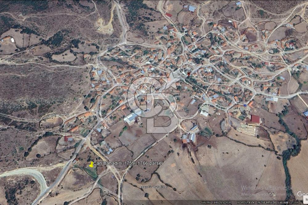 ÇANAKKALE/ÇAN/BAHADIRLI KÖYÜ 410 m² KÖY İÇİ İMARLI SATILIK ARSA