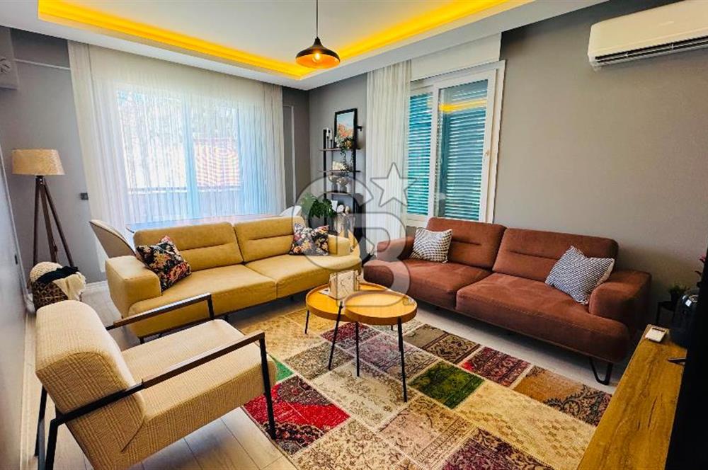 Foça Bağarası Rüzgar Evlerinde Kiralık Bahçe Katı 2+1 Daire
