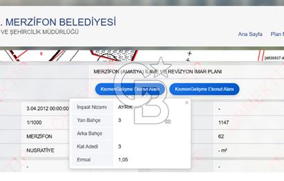 AMASYA MERZİFON 385 M² TEK TAPU KÖK TAPU KONUT İMARLI ARSA!
