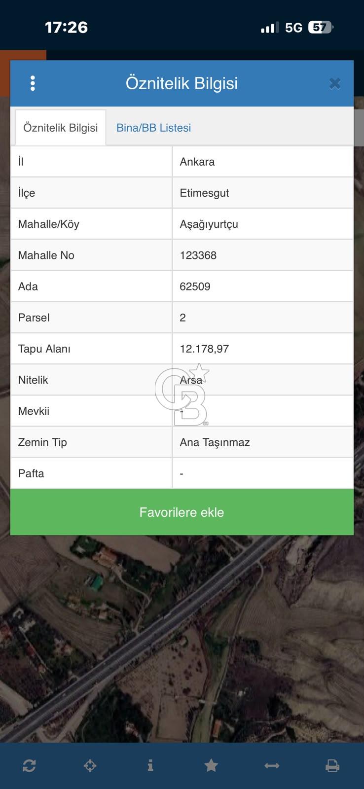 ANKARA ETİMESGUT AŞAĞIYURTÇU DA TEK TAPU SATILIK ARSA