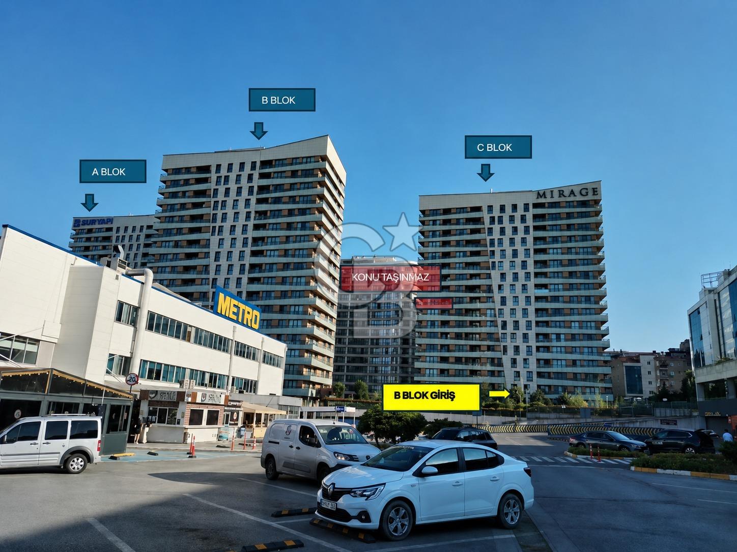 SUR YAPI MIRAGEDA 3+1 | 132 M² | 9. KAT | 2 BALKON