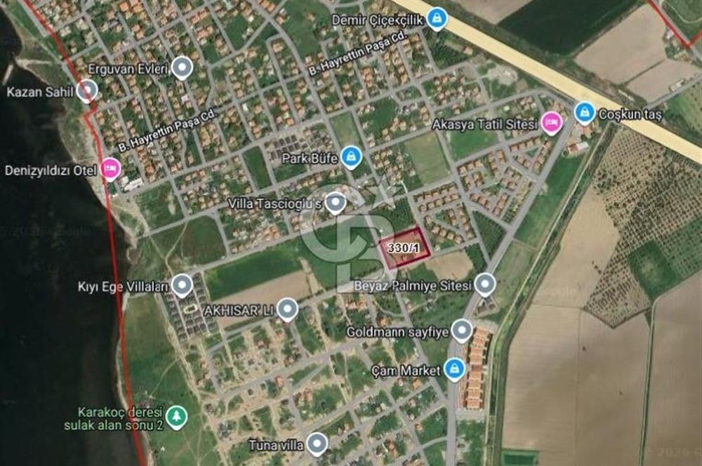 AYVALIK ALTINOVADA MÜSTAKİL VİLLA YAPIMINA UYGUN SATILIK ARSA