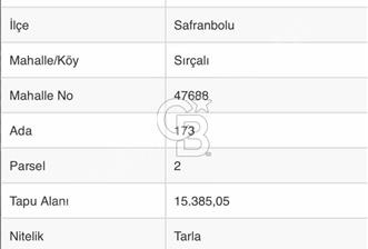 SAFRANBOLU SIRÇALI KÖYÜNDE SATILIK ARSA  - 1 - 368174