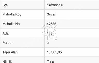 SAFRANBOLU SIRÇALI KÖYÜNDE SATILIK ARSA 