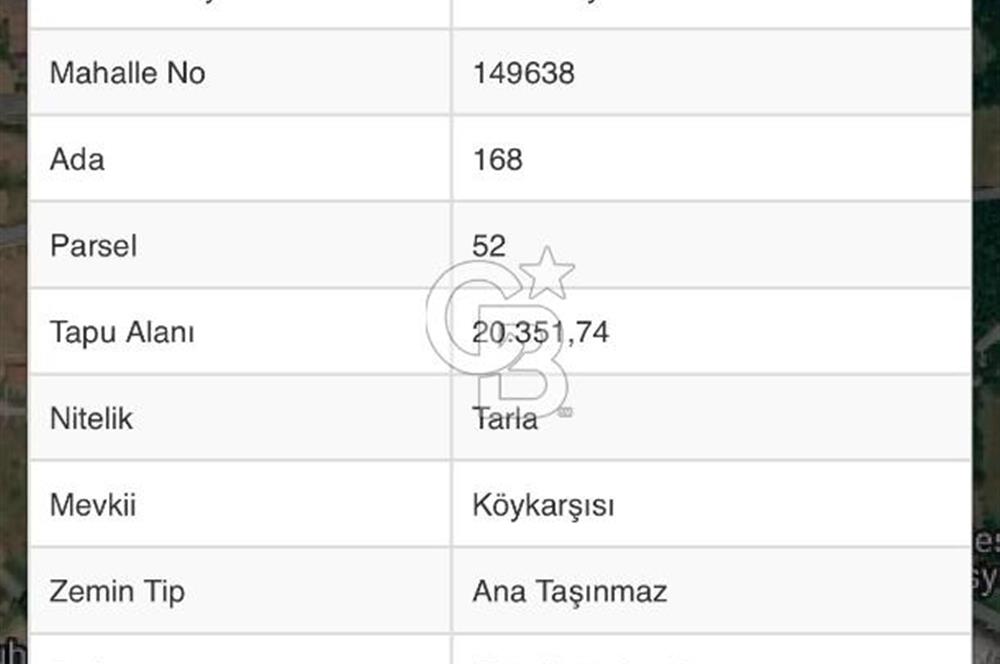 Gebze Cumaköyde Marmaray Otoyoluna Yakın Tarla