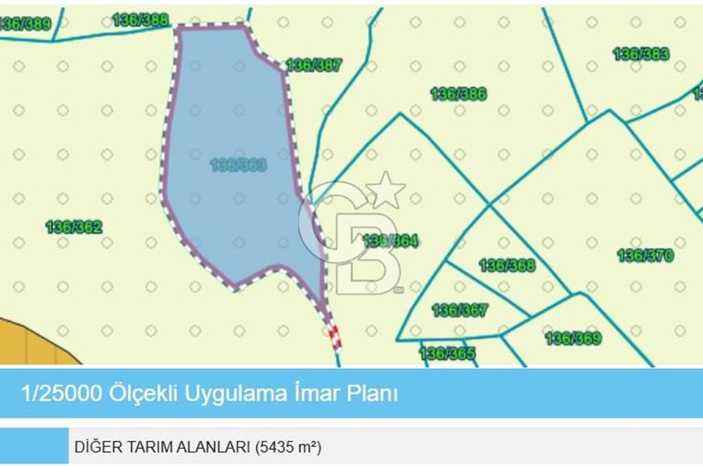 CB AKADEMİ AMBARCI YOLA 1 PARSEL KÖYE YAKIN SATILIK 5435 M2 ARSA