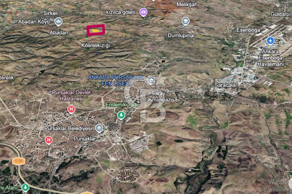 Ankara Pursaklar'da 24.480 m² Satılık Tarla - Yatırım Fırsatı