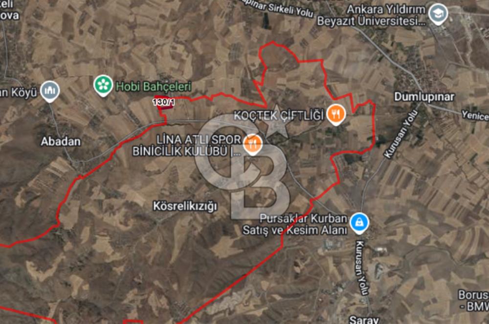 Ankara Pursaklar'da 24.480 m² Satılık Tarla - Yatırım Fırsatı