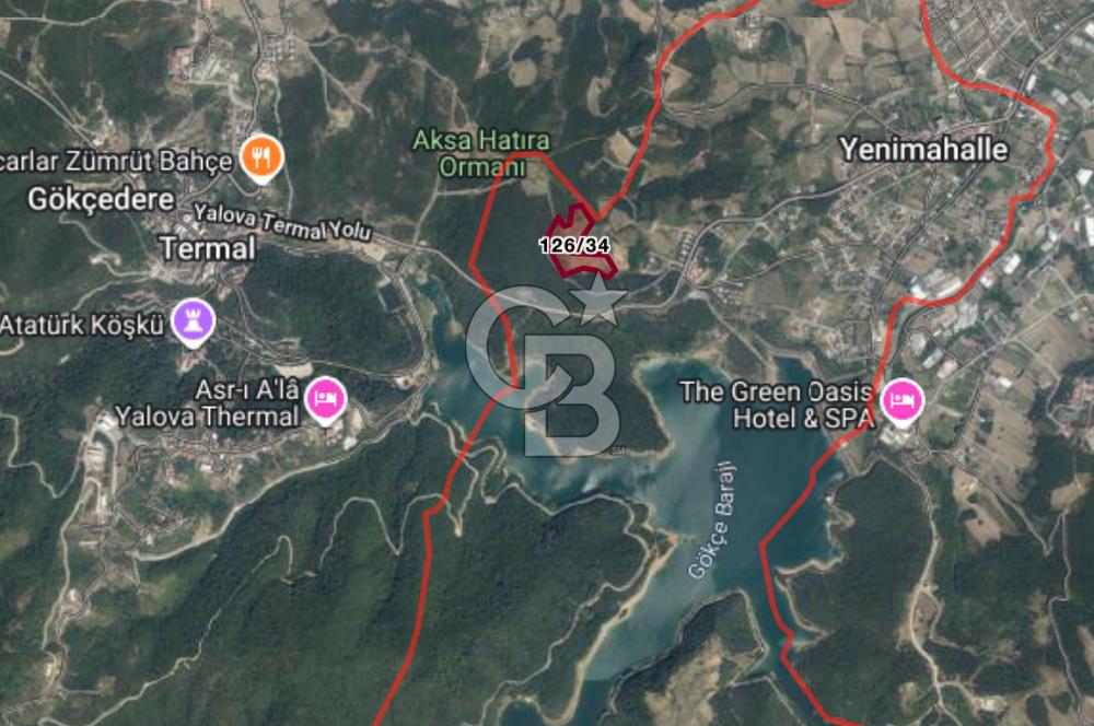 TERMAL YOLU GÖKÇE BARAJI YANINDA 33.460 M2 %40 İMARLI ÖZEL ARAZİ