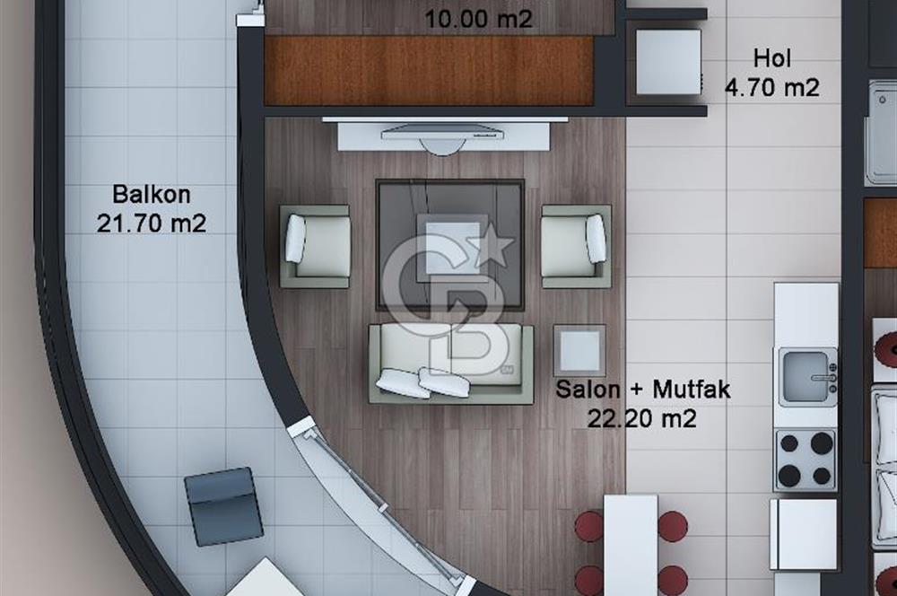 Siena Loft, Balatçık, Katip Çelebi Ünv., Kiralık 1+1 Daire