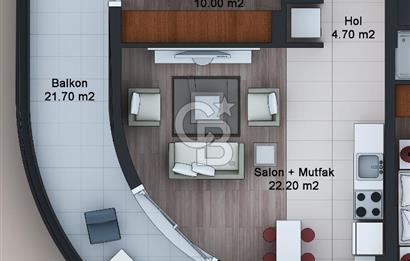 Siena Loft, Balatçık, Katip Çelebi Ünv., Kiralık 1+1 Daire