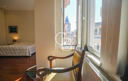 BEYOĞLU GALATA'DA TARİHİ BİNADA BOĞAZ MANZARALI SATILIK 3+1 DAİRE