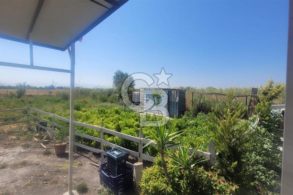 ALİAĞA BARBAROS'TA EVİ VE HOBİ BAHÇESİ BULUNAN SATILIK TARLA 