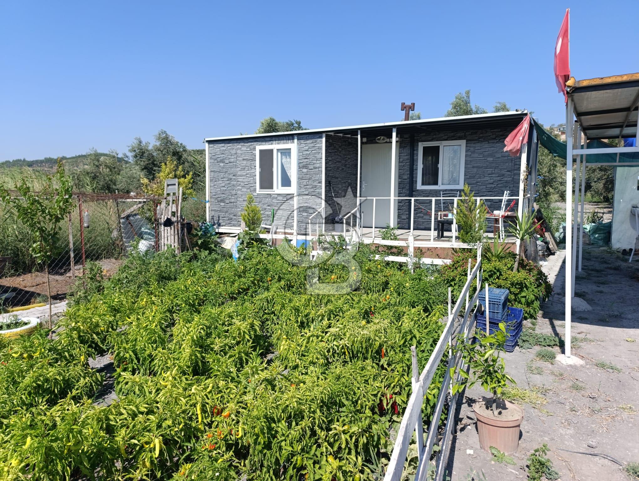ALİAĞA BARBAROS'TA EVİ VE HOBİ BAHÇESİ BULUNAN SATILIK TARLA 