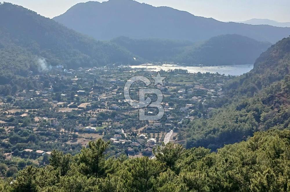 MARMARİS ORHANİYE KIZKUMUNDA PANORAMİK DENİZ MANZARALI ARSA