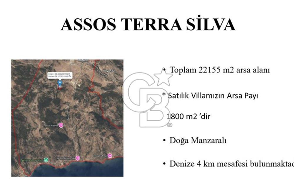 ASSOS BADEMLİ KÖYÜNDE SATILIK VİLLA
