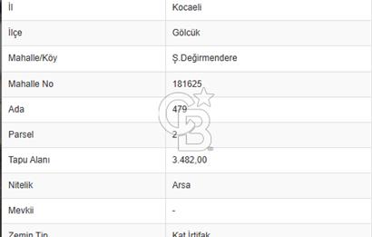 CB CLASS KOCAELİ/GÖLCÜK SATILIK ARSA