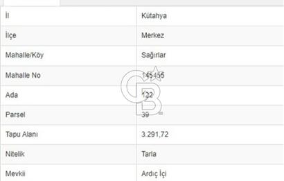 KÜTAHYA MERKEZ SAĞIRLAR KÖYÜ 3 DÖNÜM SATILIK TARLA