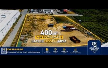 cb flydan şekerpınarda satılık %60 ticari imarlı hisseli arsa