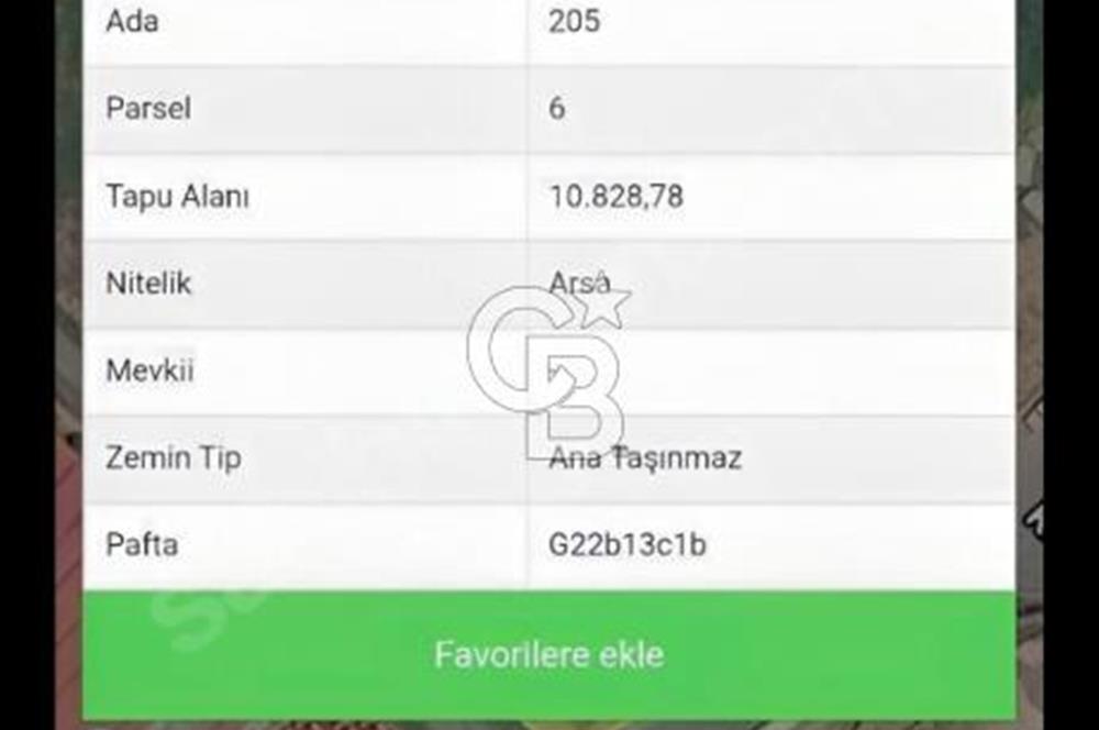 cb flydan şekerpınarda satılık %60 ticari imarlı hisseli arsa