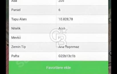 cb flydan şekerpınarda satılık %60 ticari imarlı hisseli arsa
