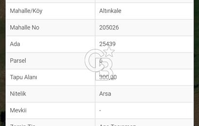 Antalya Döşemealtı altinkale satılık 300 M2 arsa