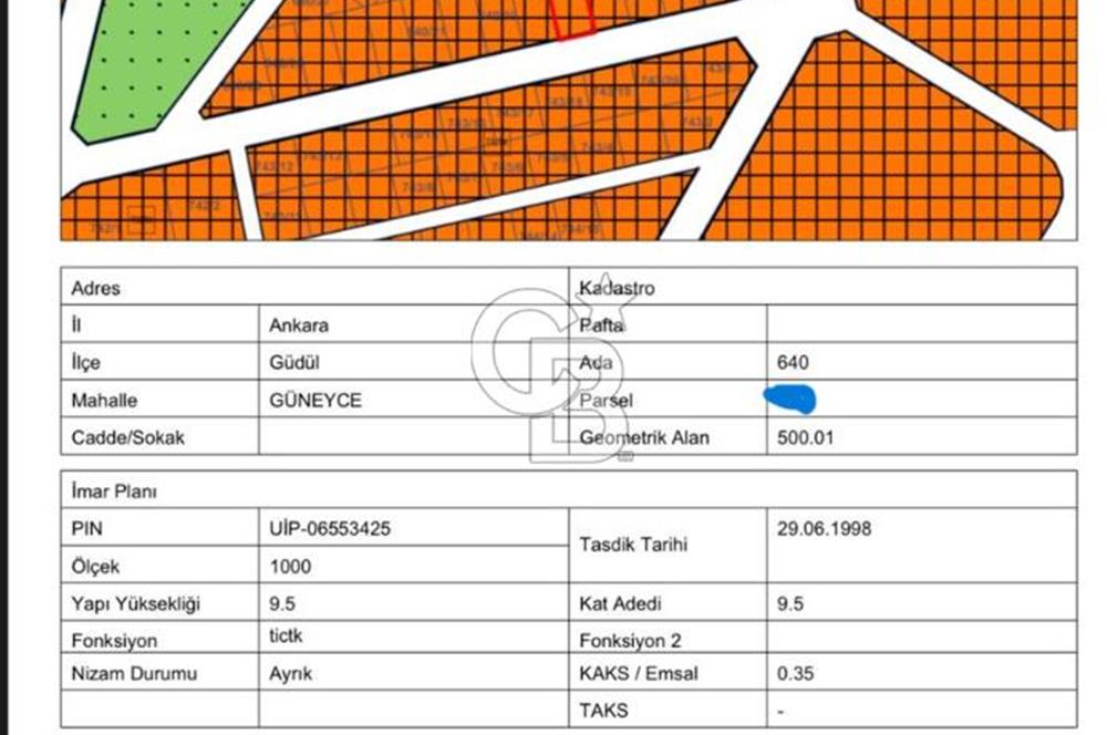 ANKARA GÜDÜL GÜNEYCE’DE | 500 m² İMARLI ARSA