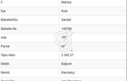 Manisa Sandal’da İzmir Yoluna 385m Mesafede Satılık Arazi