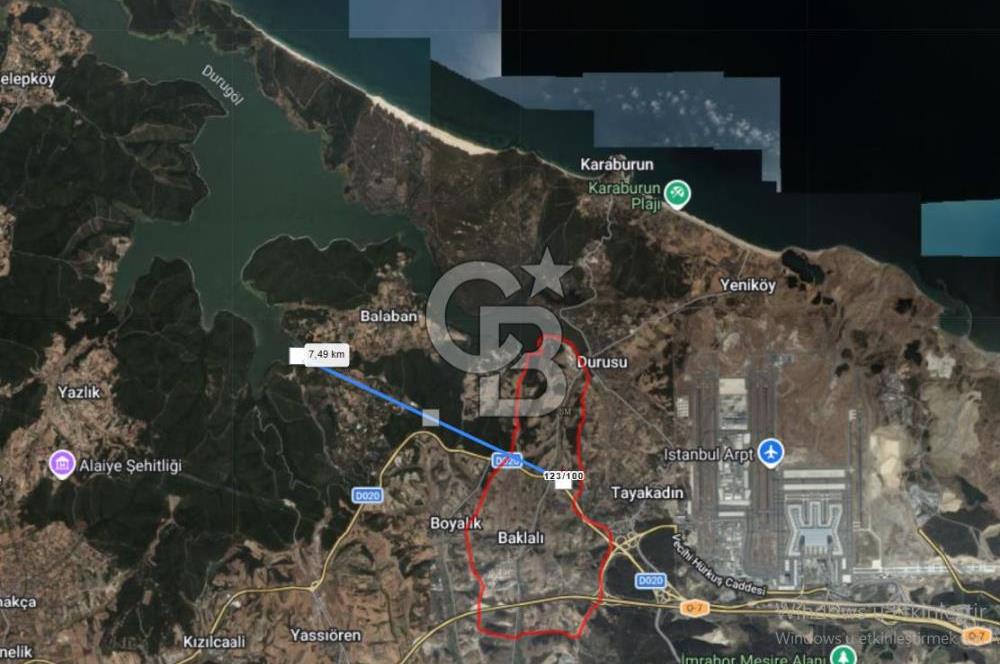 Arnavutköy Baklalı’da İstanbul Havalimanı’na Yakın 18. Madde Uygulaması Sürecinde Satılık Tarla