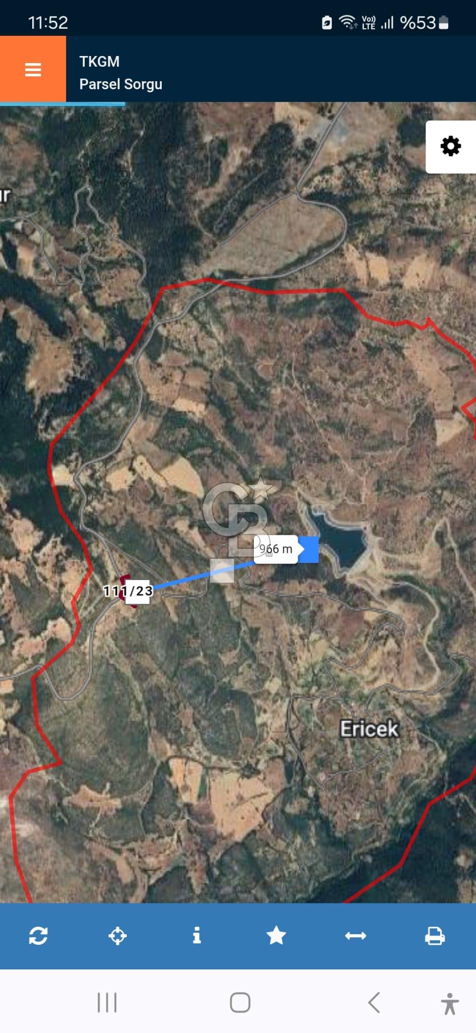 BURSA BÜYÜKORHAN ERİCEK SATILIK 7450 M2 TARLA