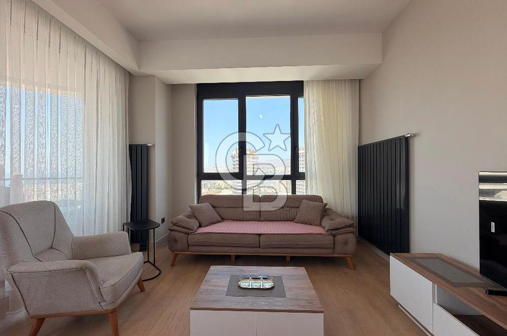 Alsancak Evora'da Full Deniz Manzaralı 1+1 Eşyalı kiralık Daire