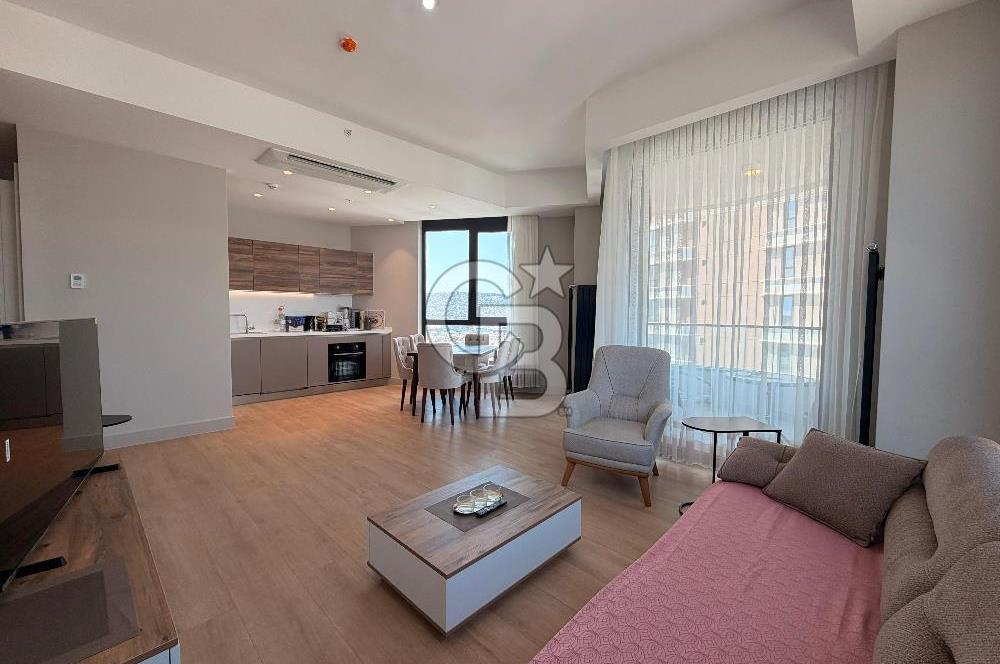 Alsancak Evora'da Full Deniz Manzaralı 1+1 Eşyalı kiralık Daire