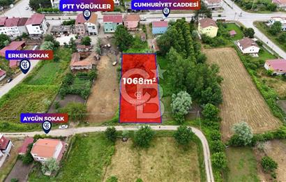 YÖRÜKLER'DE SAHİLE YAKIN 1.068 m² VİLLA İMARLI ARSA