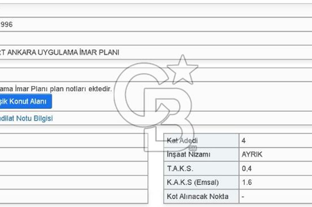 AKYURT YILDIRIM MAHALESİNDE CADDE ÜZERİ İMARLI ARSA