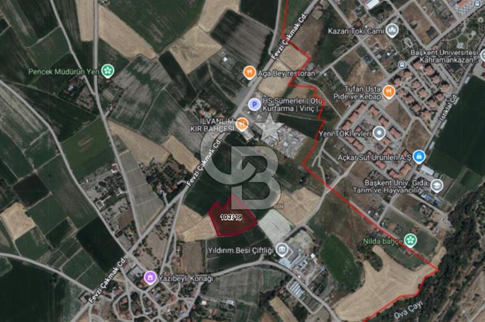 KAHRAMANKAZAN YAZIBEYLİDE FIRSAT !!! 2653 M2 SATILIK TARLA