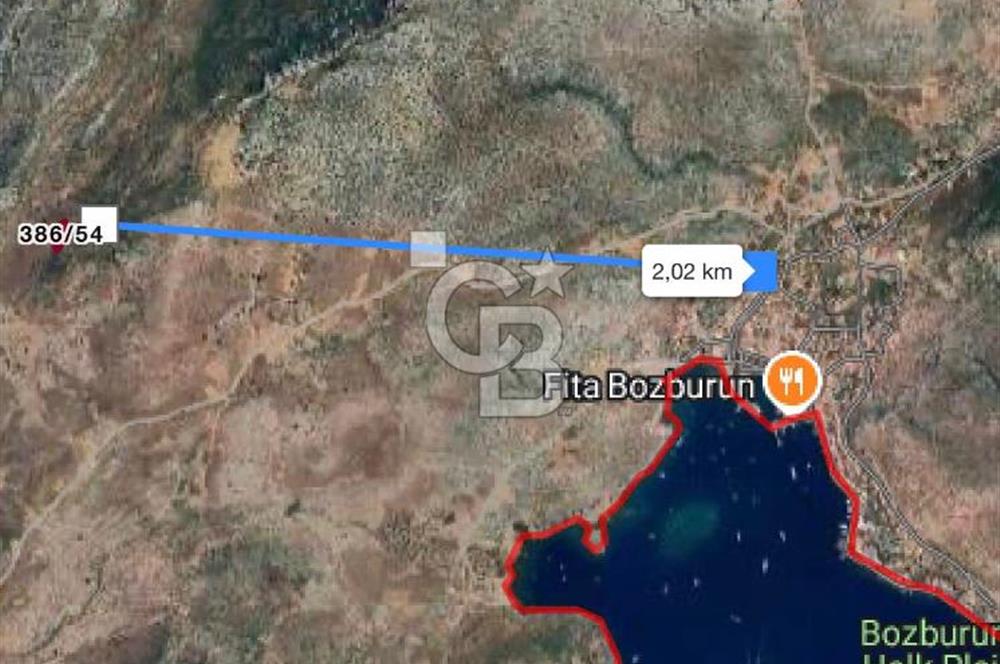 MUĞLA BOZBURUN ADASI TEK TAPU FIRSAT YATIRIM DENİZE 700 Metre