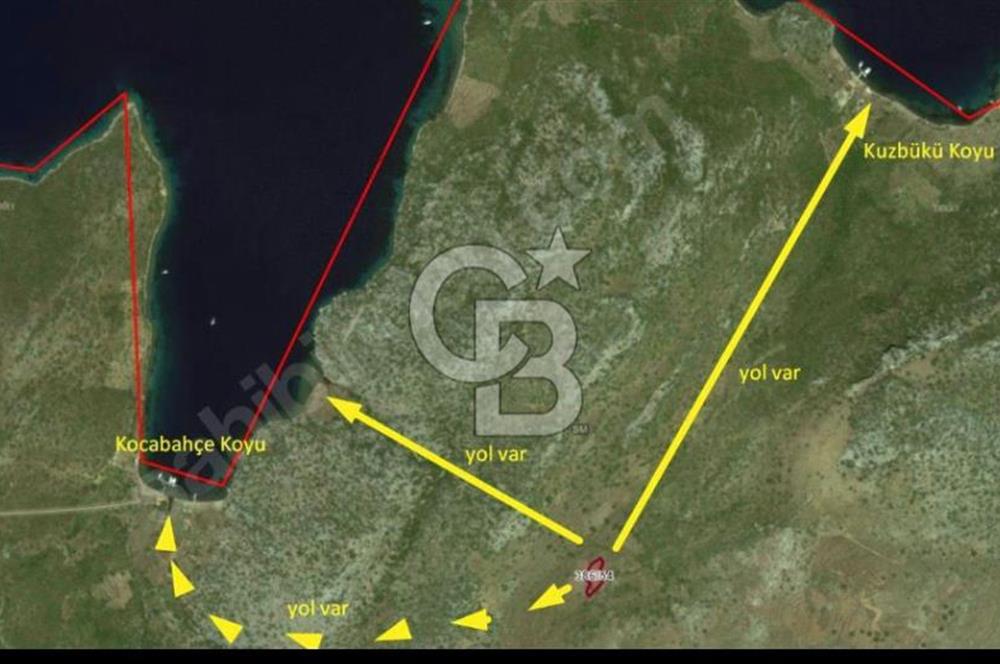 MUĞLA BOZBURUN ADASI TEK TAPU FIRSAT YATIRIM DENİZE 700 Metre
