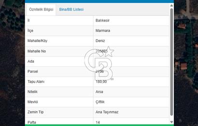 AVŞA ADASINDA DENİZE YAKIN 180m2 MUHTEŞEM KONUMLU VİLLA ARSASI