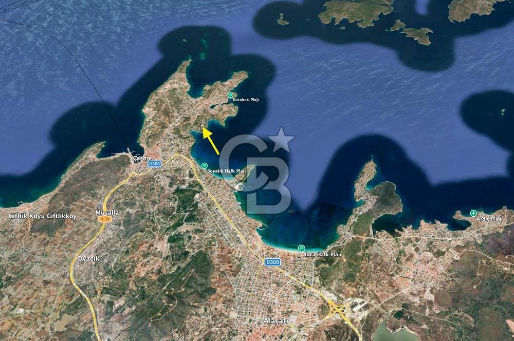 ÇEŞME'DE SATILIK 4600 M2 ARAZİ, DENİZE YÜRÜME MESAFESİNDE