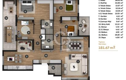 Prestijin ve Konforun Zirvesi Bulvar Beytepe’de Kiralık  4+1 Lüks Daire