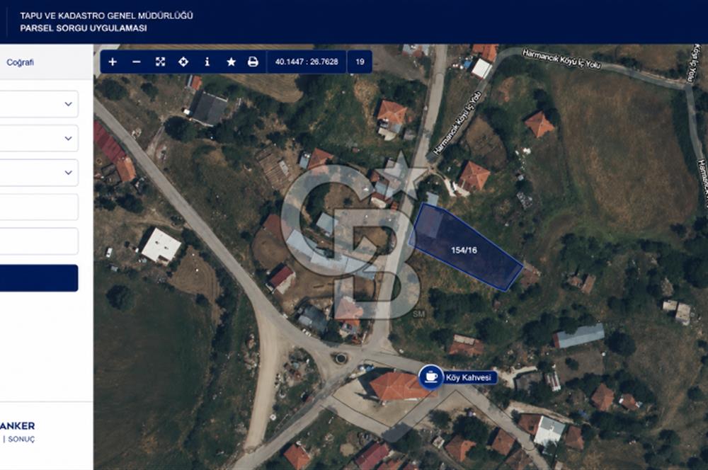 ÇANAKKALE LAPSEKİ HARMANCIK KÖY MERKEZİ'NDE İMARLI SATILIK ARSA