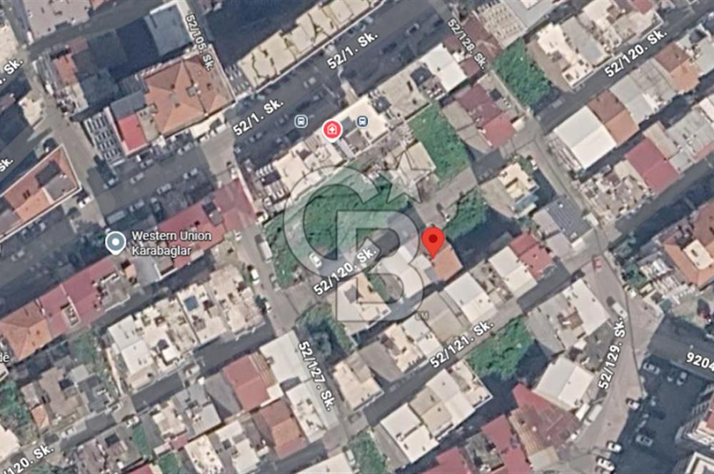 Karabağlar Maliyeciler Mah.15 Kat İmarlı 120m2 Satılık Arsa