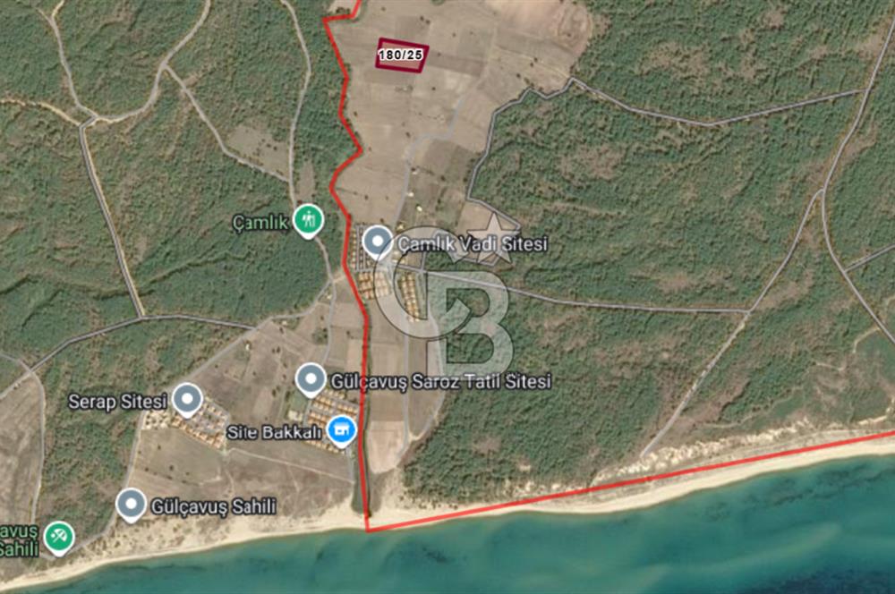 Denize yürüme mesafesinde Yeniyerler Mevkii Satılık 8755m2 Tarla