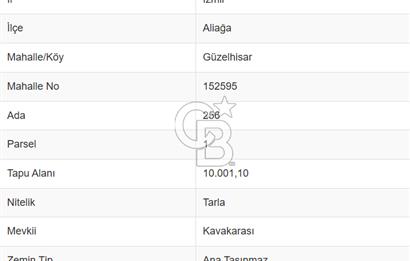 CB Odak'tan Güzelhisar'da Anayola cepheli 10 Dönüm Satılık Tarla
