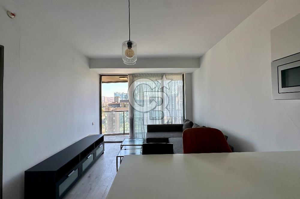 Ontan Bayraklı'da Kiralık Eşyalı Cadde Cepheli Ferah 1+1 Daire