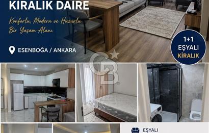 ESENBOĞA HAVALİMANI YOLU ÜZERİNDE | EŞYALI | BALKONLU | 1+1 KİRALIK DAİRE
