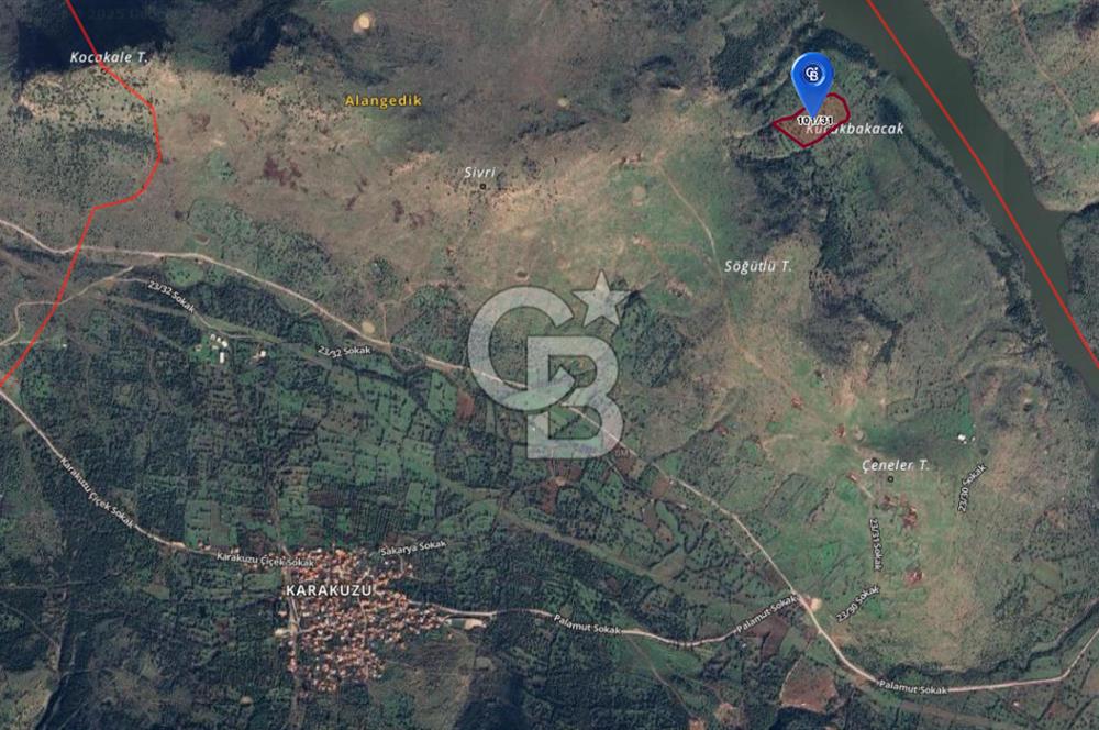 İZMİR ALİAĞA KARAKUZU KÖYÜ - BARAJ MANZARALI 25 DÖNÜM TARLA