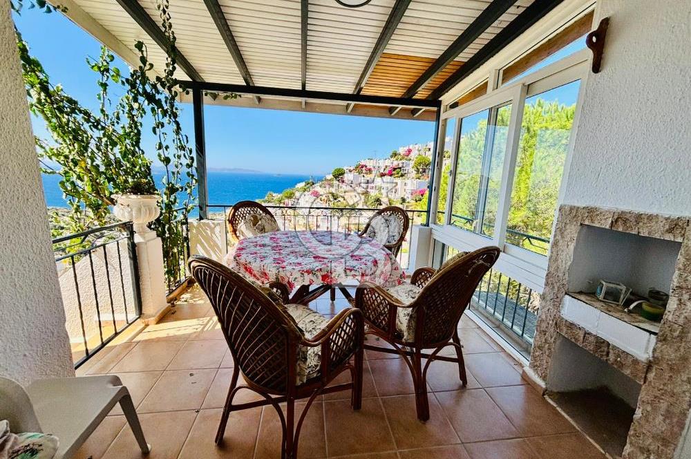 BODRUM-ORMANCILAR SİTESİ DENİZ MANZARALI KİRALIK VİLLA